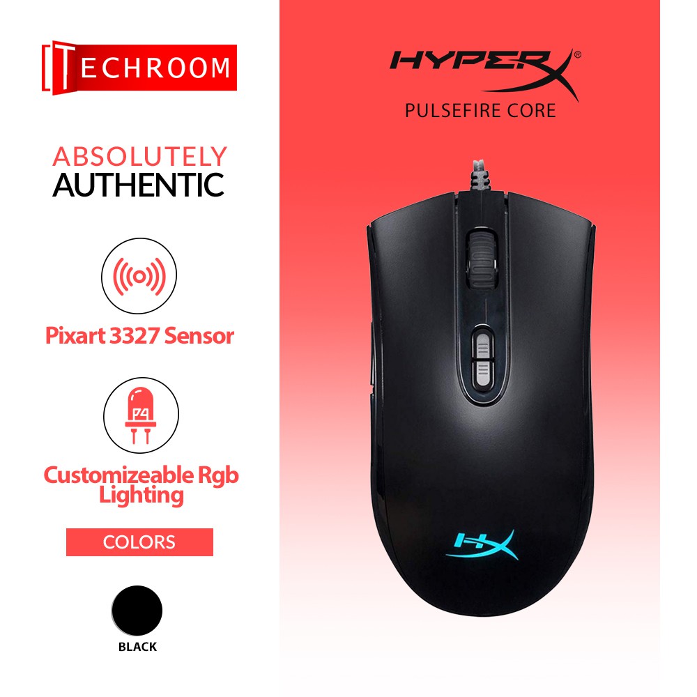 Kingston HyperX Pulsefire Core RGB | Pixart 3327 Sensor | Ambidextrous ...