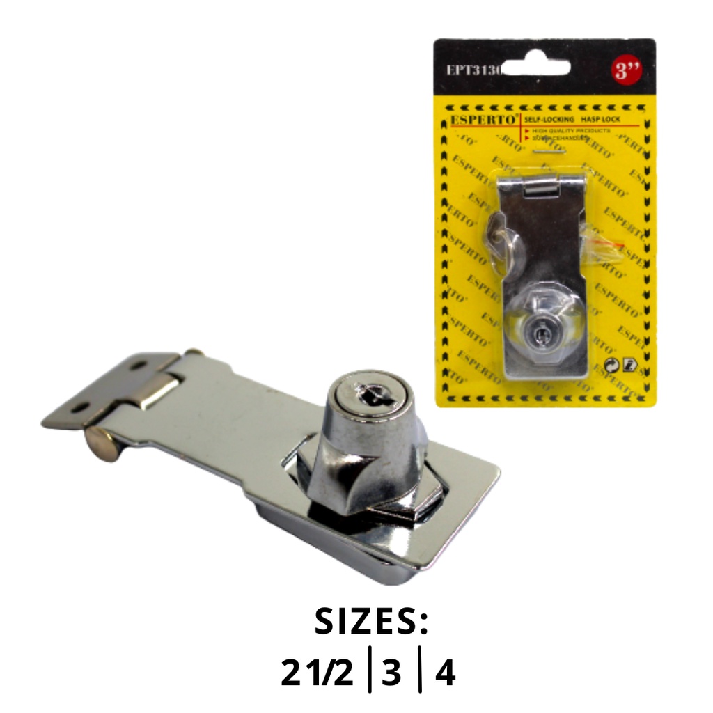 HASP LOCK SAFETY HASP LATCH LOCK WITH SCREWS AND KEY | Shopee Philippines