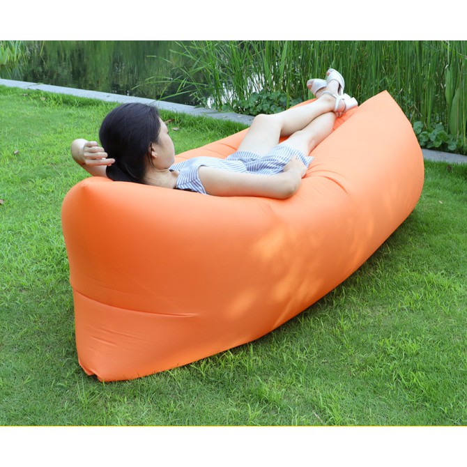 Lazy Bed Sleeping Bag Air Sofa Fast Inflatable Air Lounge Sleeping