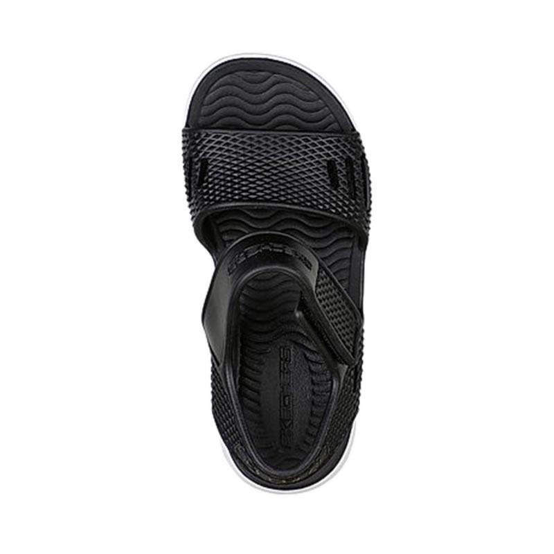 SKECHERS HYPNO-SPLASH BOYS'S LEISURE SHOES - BLACK SYNTHETIC/ WHITE TRIM