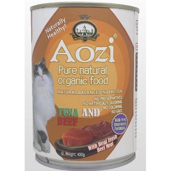 Aozi Pure Organic Cat Wet Food Tuna & Beef 430g Shopee Philippines