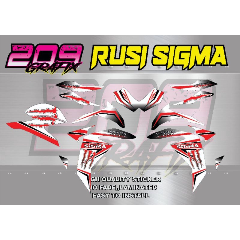 RUSI SIGMA FULL BODY DECALS | Shopee Philippines