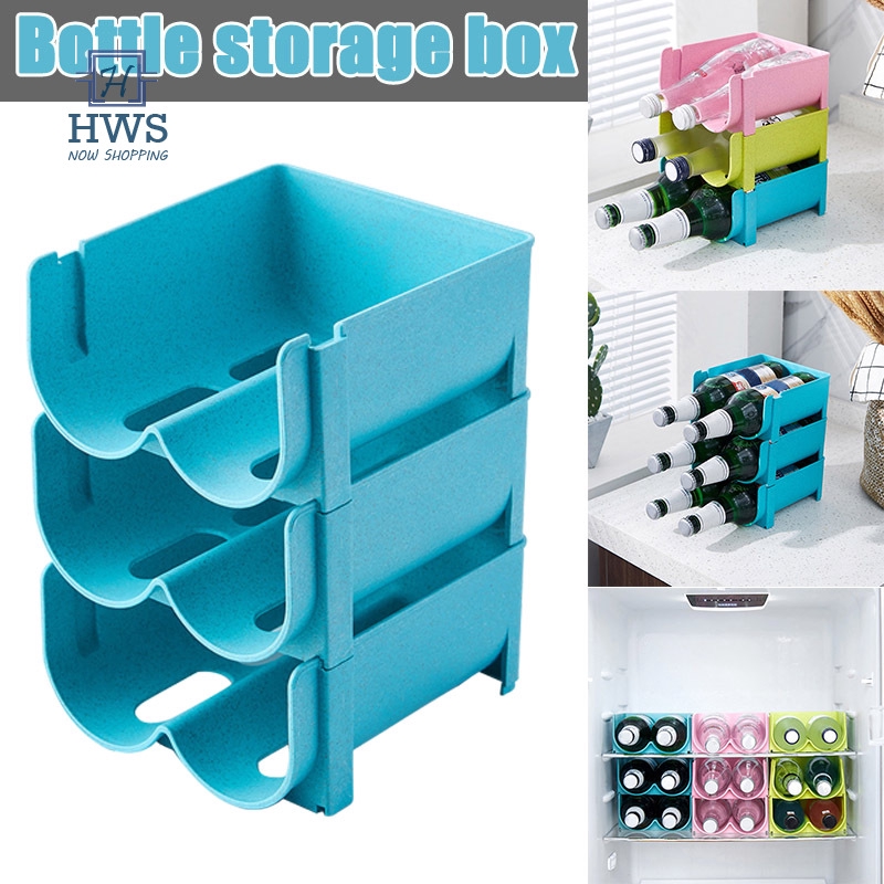 stackable water bottle storage rack