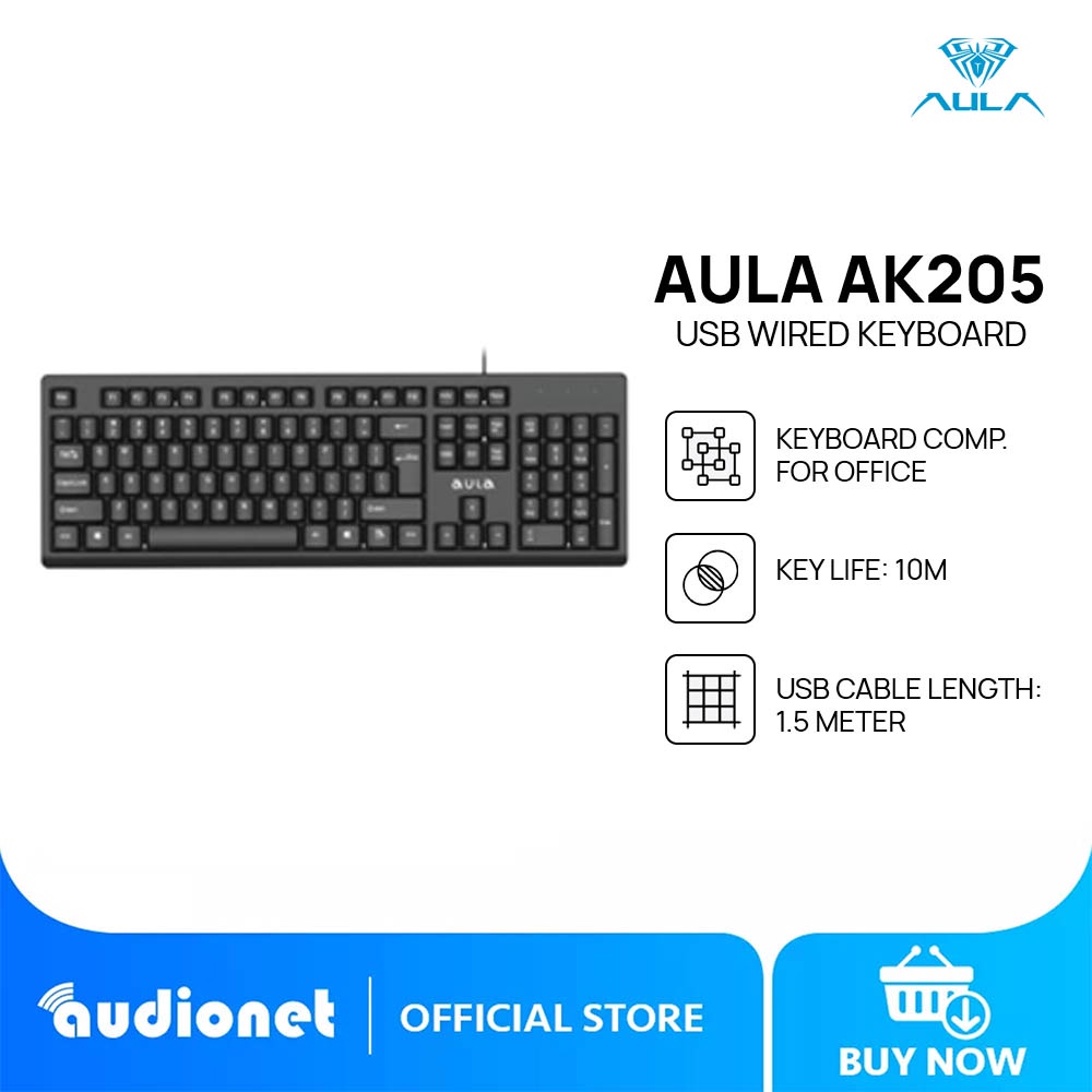 AULA AK205 USB Wired Keyboard Shopee Philippines