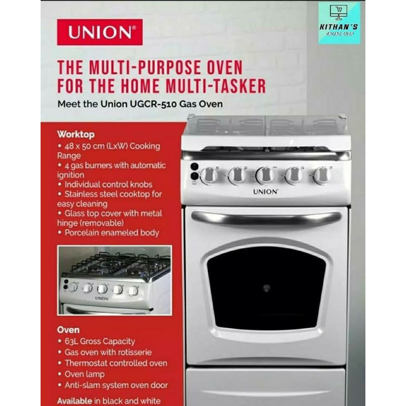 union gas range ugcr 510 stove and oven function Shopee Philippines