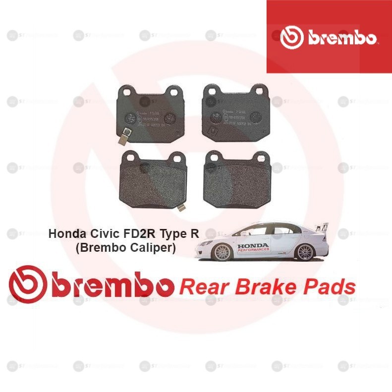 BREMBO Honda Civic FD FD2R Type R (Brembo Caliper) Rear Disc Brake Pad