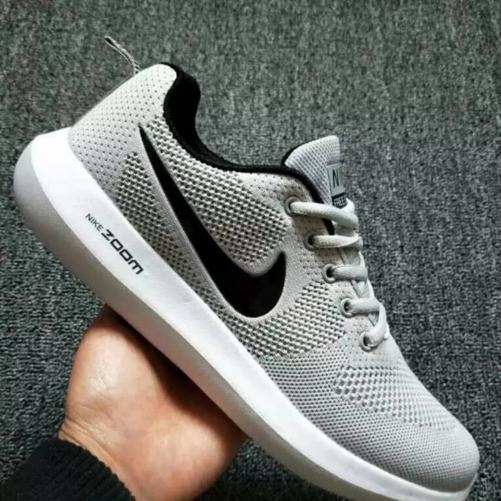Nike Zoom Couple Fashion Shoes/ Light Grey Black | Shopee Philippines