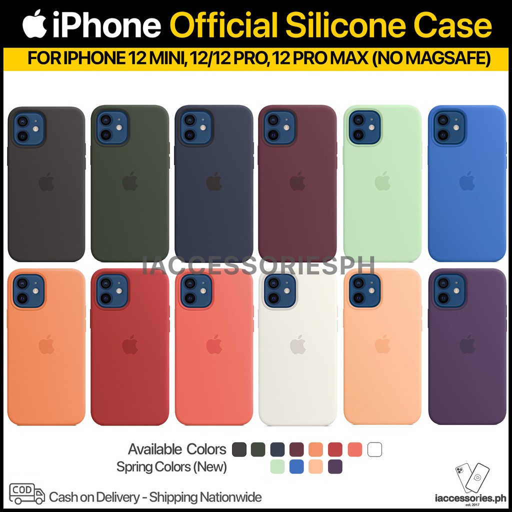 Official Apple Silicone Case For Iphone 12 12 Mini 12 Pro 12 Pro Max Shopee Philippines
