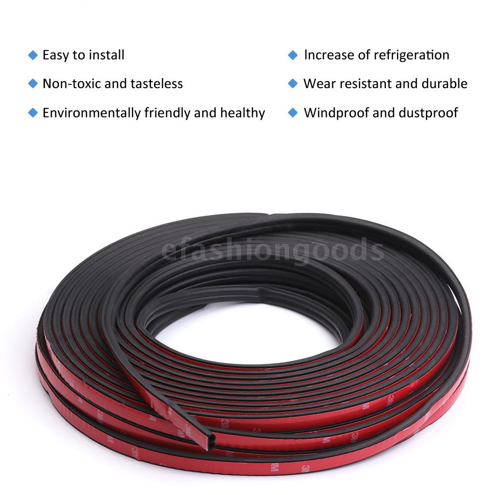 J&F 5M Car Door Seal Strips Auto Rubber Seals Sticker Noise Insulation