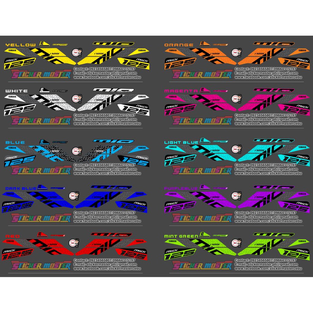 Stock Decals for Yamaha Mio I 125 Shopee Philippines