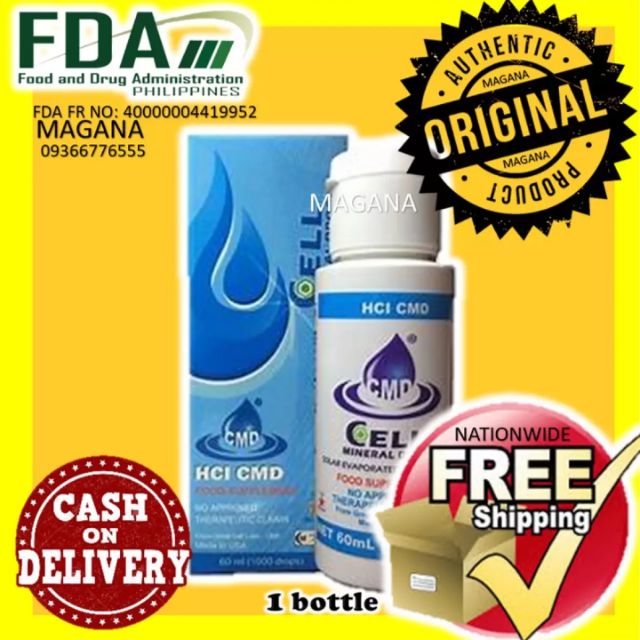 High in Magnesium HCI CMD CELL MINERAL DROPS WITH FDA APPROVED AUTHENTIC 1 BOTTLE W INSTRUCTIONS