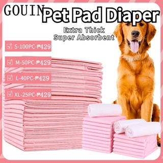 GOUIN Pet Dog Pee Pad Cat Pee Training Pad Disposable Diaper Pet Wee Pee Poop Training Dog Pads Pink