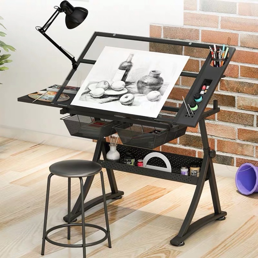 Drafting / Drawing / Computer Table Tilting Surface Table | Shopee ...