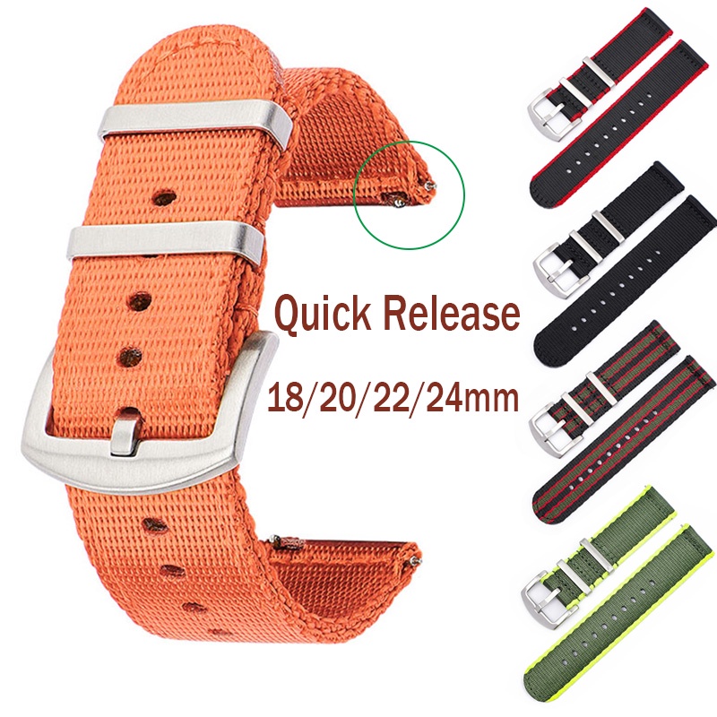 Woven Nylon Fabric Watch Strap Quick Release Watchband General Use