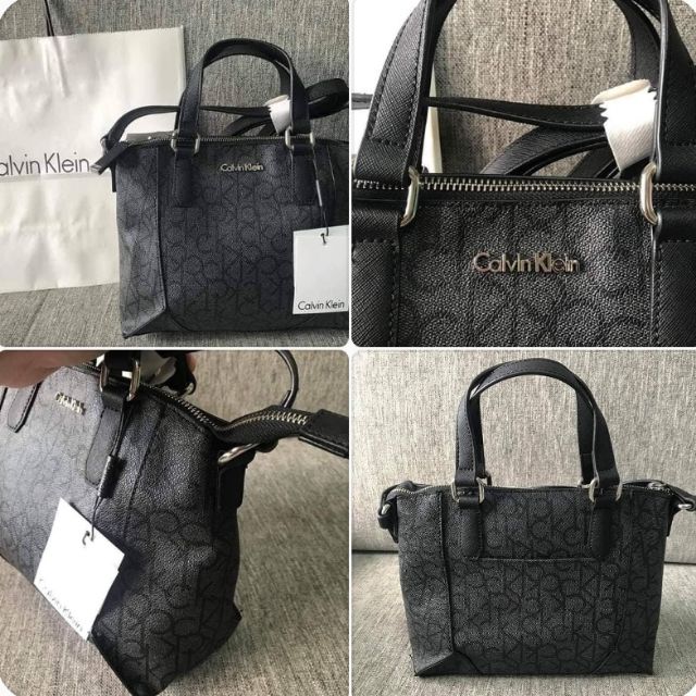 calvin klein monogram satchel bag