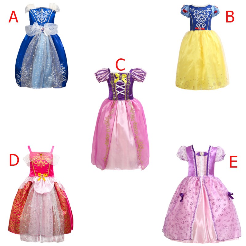 Princess Girls Rapunzel Costumes Cosplay Fancy Party Girl Princess ...