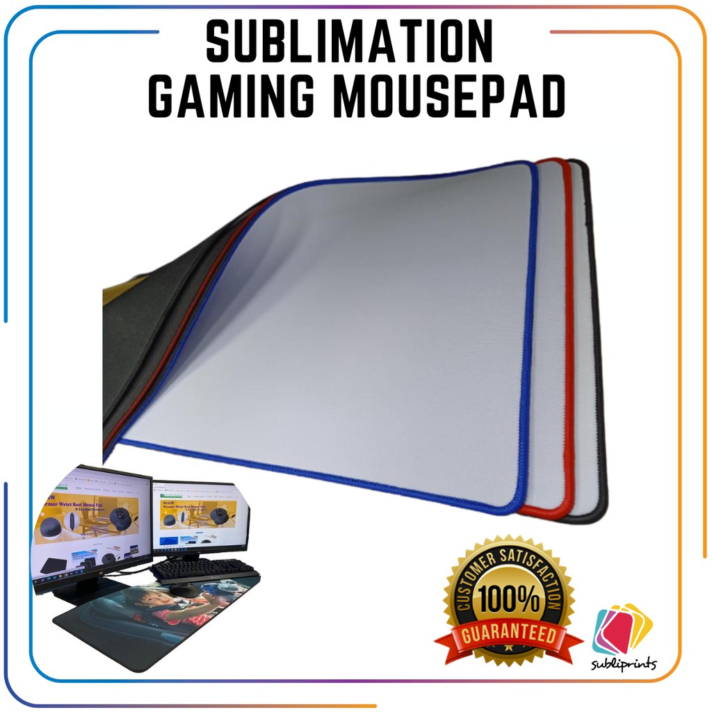 Sublimation Gaming Mouse Pad Red Blue Black Lining 70cm x 30cm x
