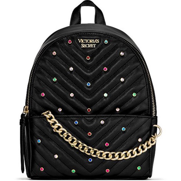 AUTHENTIC Victoria's Secret Quilted Gem Small City Backpack Imported