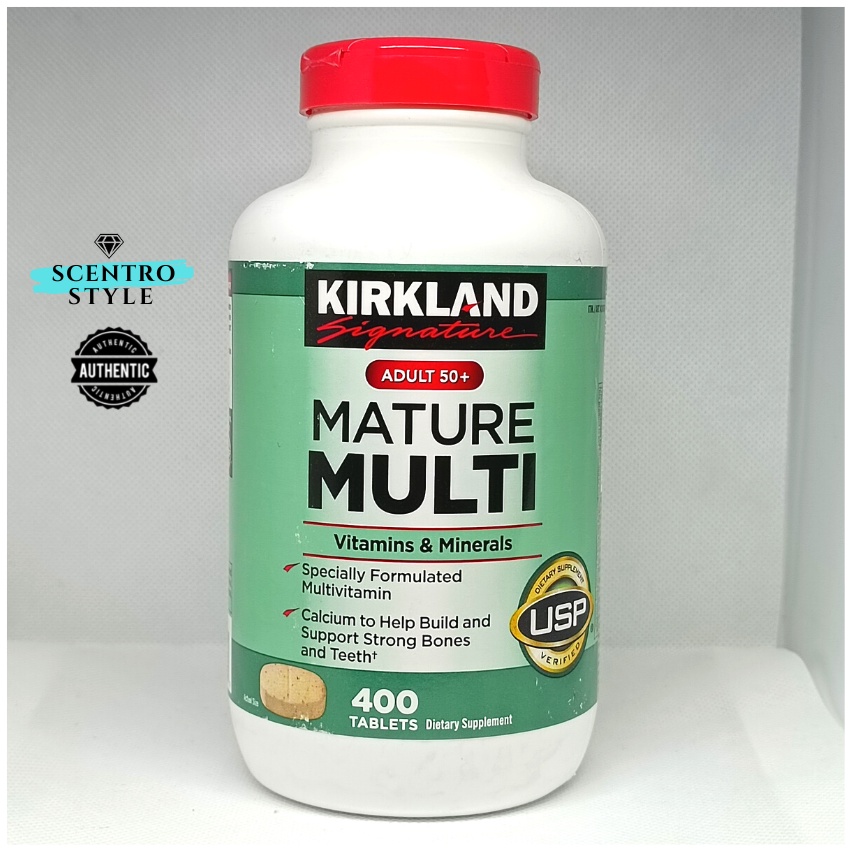Kirkland Mature Multi Age 50+ Plus Multivitamin 400 Tablets Shopee