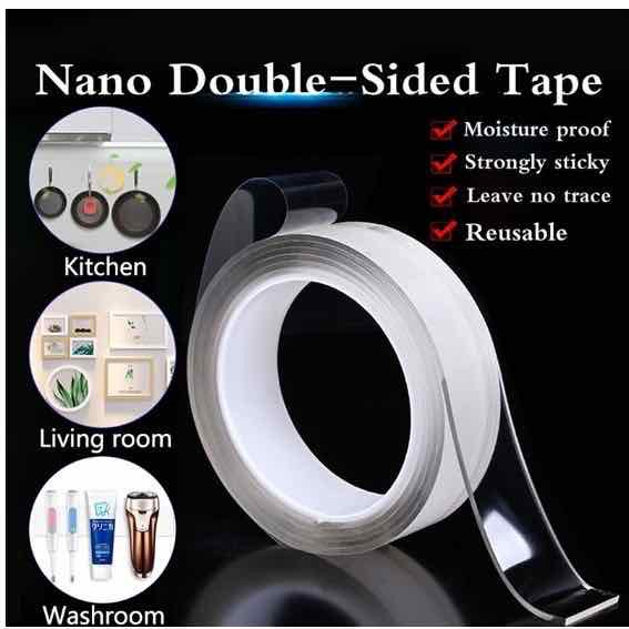 5M/3M/1M DoubleSided Adhesive Nano Tape Traceless Washable Removable