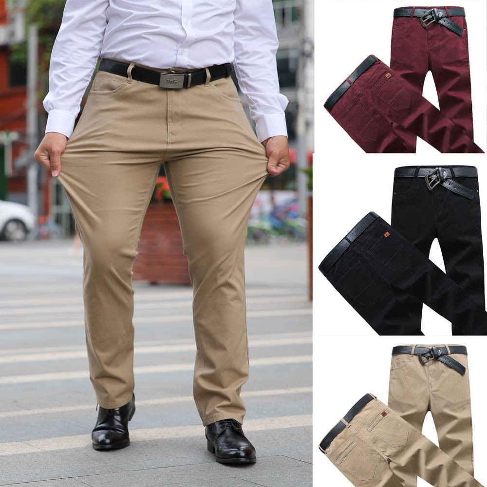 Plus Size Men Casual Business Pants 