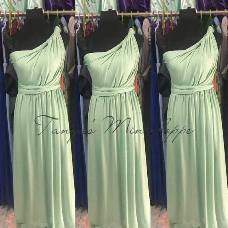 SAGE GREEN Infinity Dress with attached tube Shopee Philippines