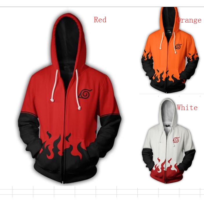 huo ying zip hoodie jacket jacket anime design naruto series