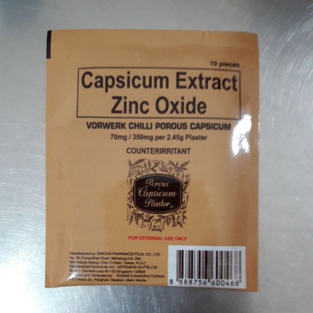 Chili plaster. Vorwerk chili porous capsicum PLASTER Shopee Philippines