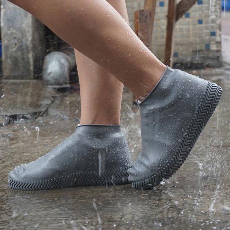 Waterproof Shoe Covers Rain Overshoes Unisex Reusable Shoeswear Anti-slip Rain Boots Footwear Rainy Household Protective Gear 
