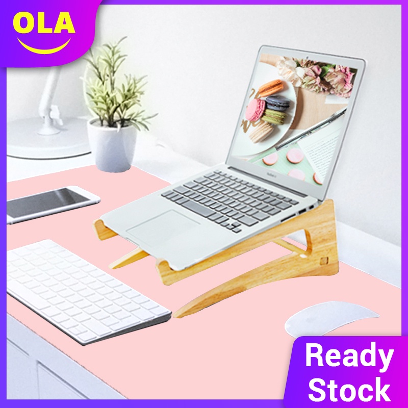 Wood Laptop Stand Portable Wood Laptop Stand Mac Holder for MacBook Pad