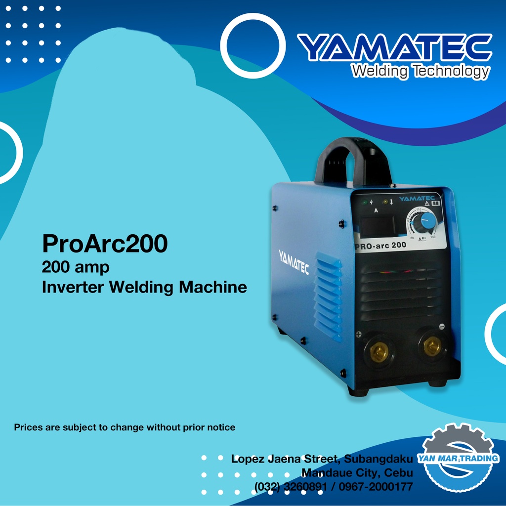 Yamatec ProARC200 200amp Inverter Welding Machine Shopee Philippines
