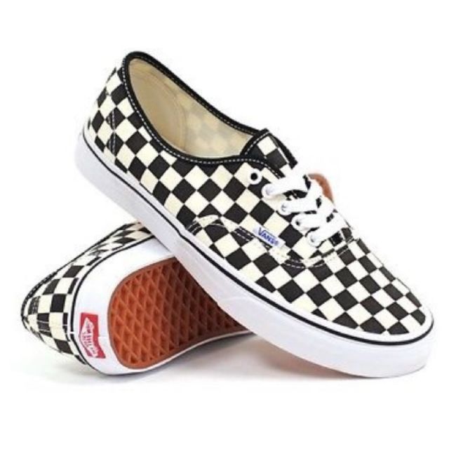 black and white checkered vans authentic