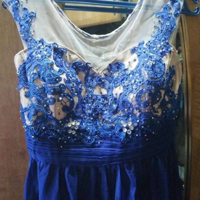 blue royal gown