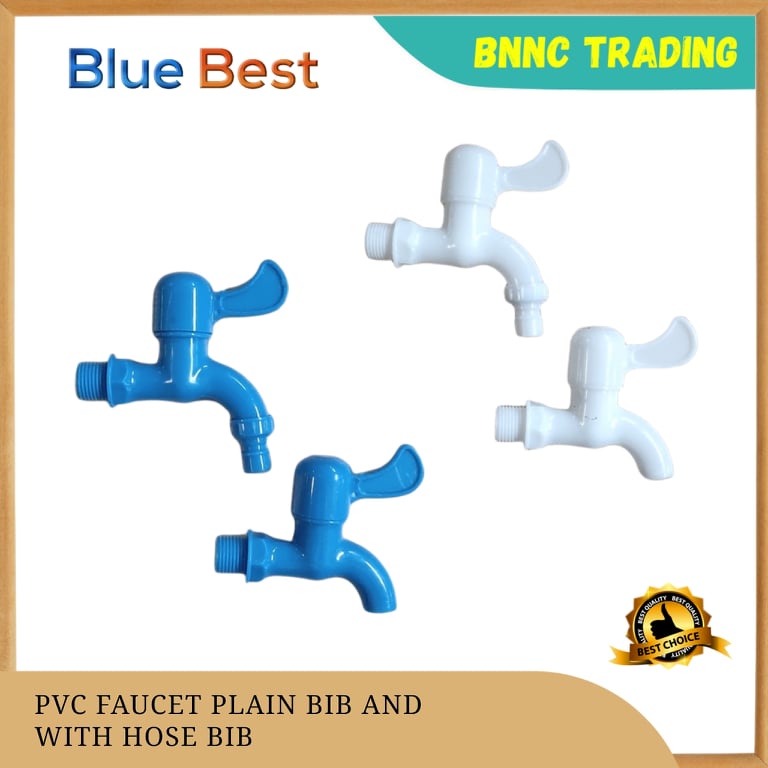 PVC FAUCET PLAIN BIBB WITH HOSE BIBB BLUE WHITE | Shopee Philippines