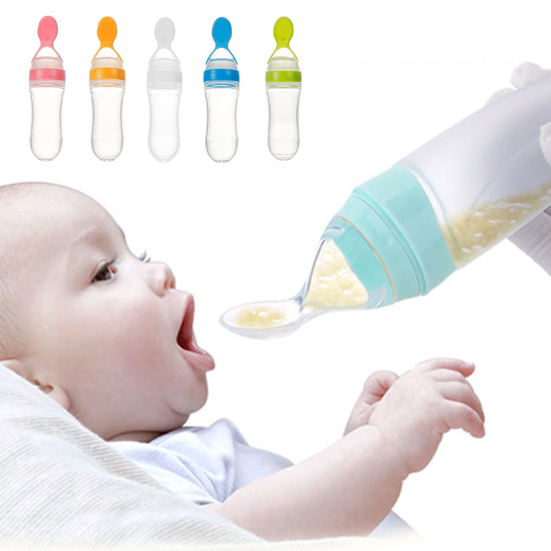 baby feeding squeeze spoon