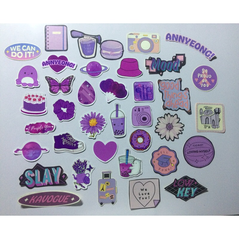 Purple aesthetic stickers Shopee Philippines