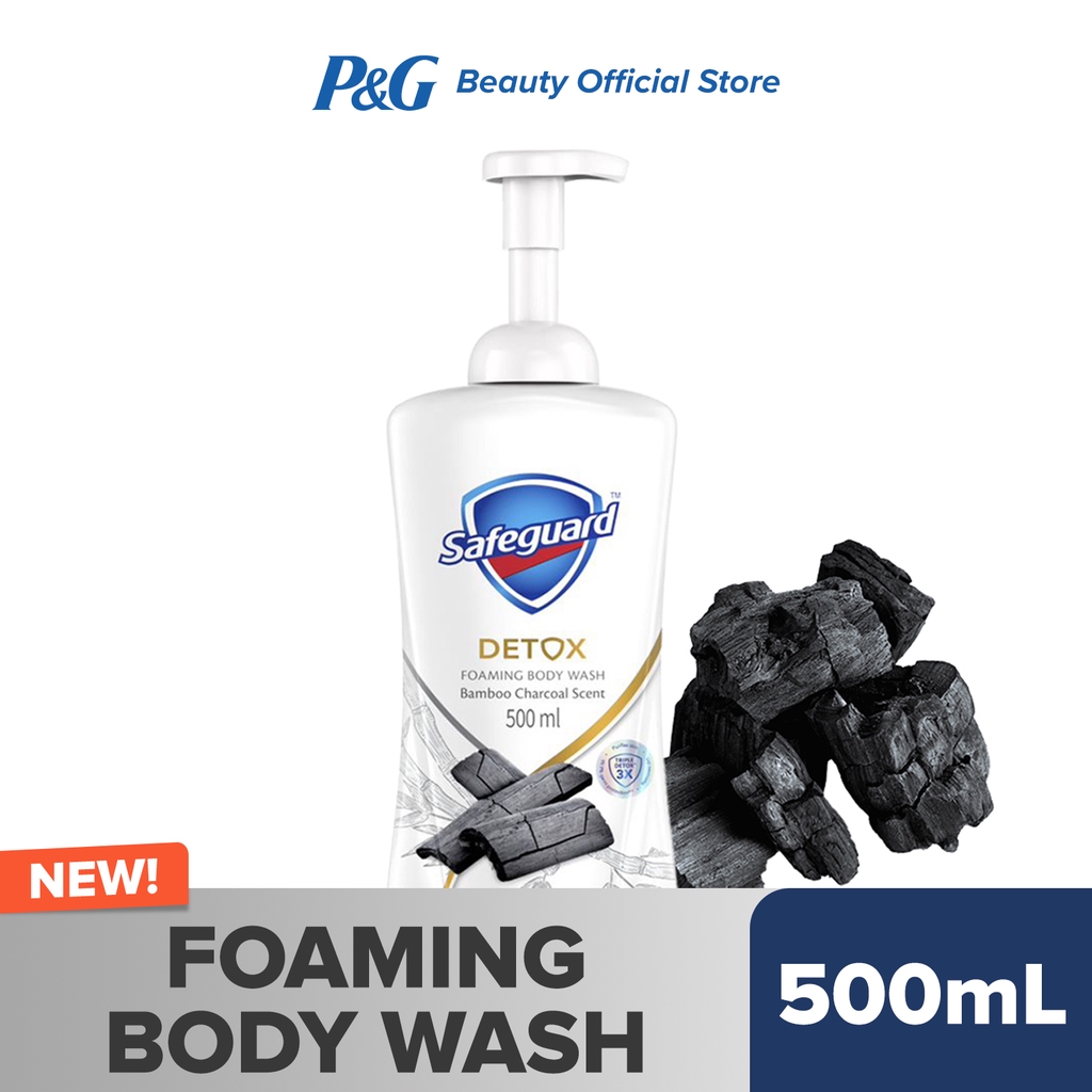 Safeguard Detox Foaming Body Wash Charcoal 500mL Shopee Philippines
