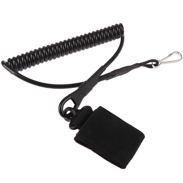 Details about   1Pc Tactical Pistol Lanyard Sling Hand Gun Elastic Secure Spring With Magic N8A9 