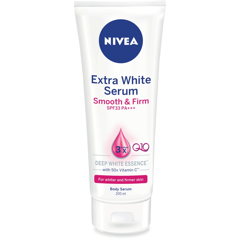 Nivea Extra White Firming Body Serum Spf 33 200ml | Shopee Philippines