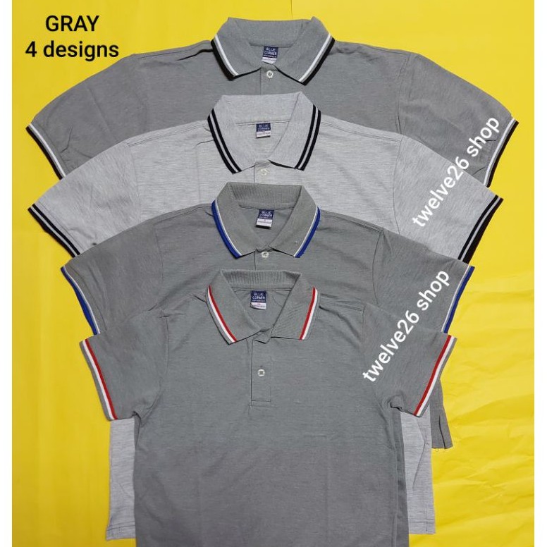 Blue Corner Polo Stripes Lining Men Unisex Comfort XS to 2XL Gray ...