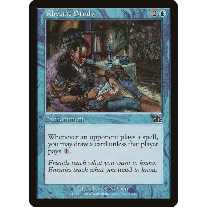 Magic Cards (MTG) PlayTest Pr0xy Card Rhystic Study Prophecy (PCY