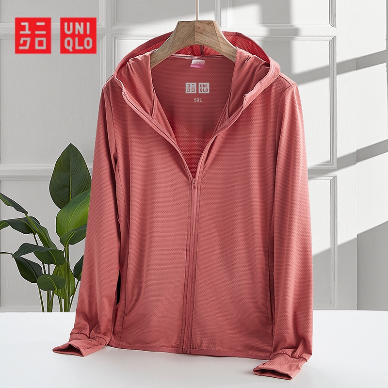 Uniqlo Women AIRism Jacket Windbreaker Outdoors Sun Protection Hooded