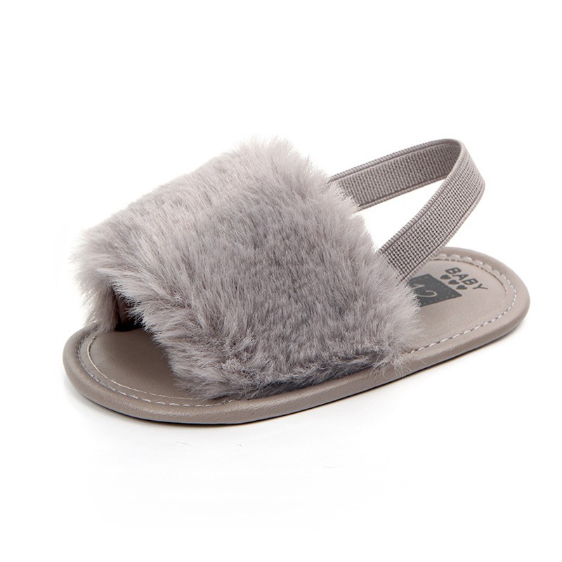 baby girl fluffy sandals