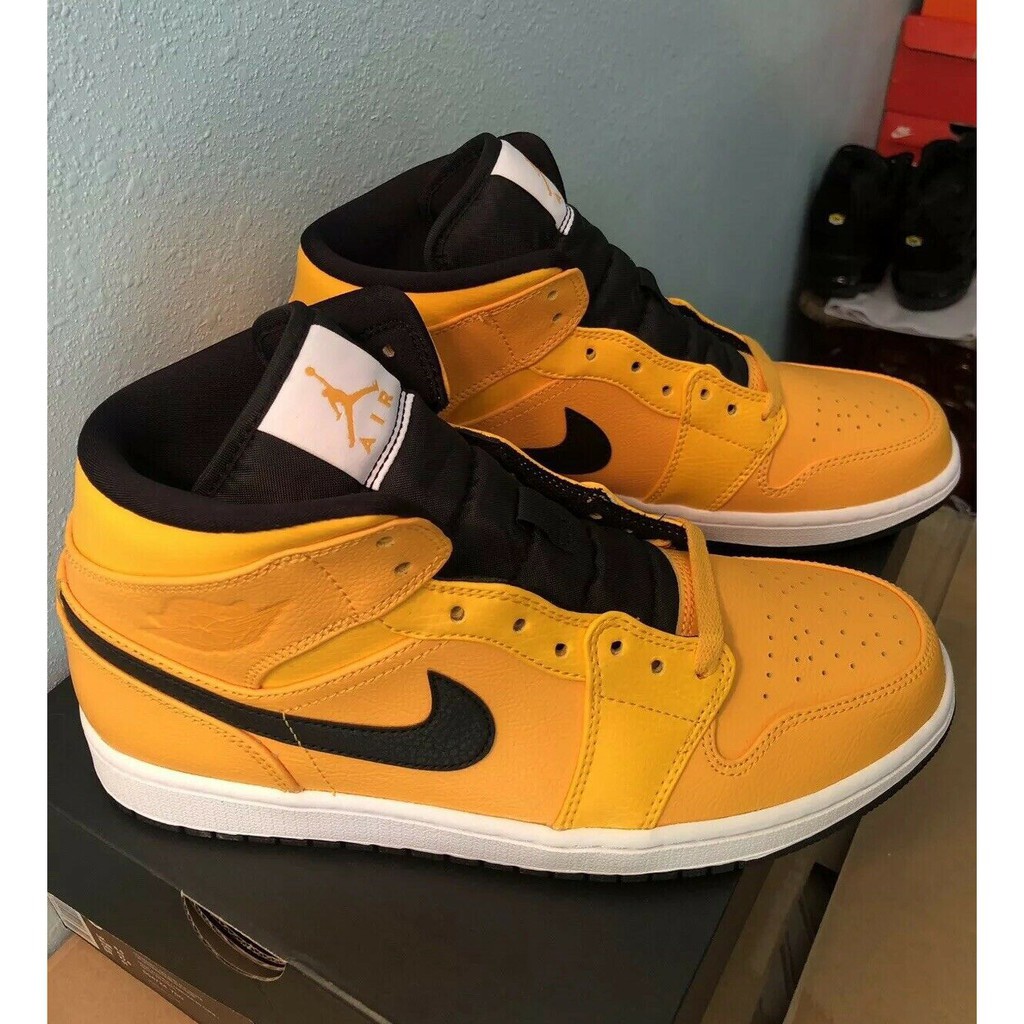 jordan 1 mid taxi yellow