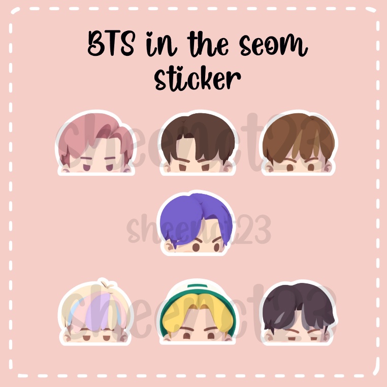 BTS in the seom butter peeker 7pcs vinyl waterproof stickers for laptop ...