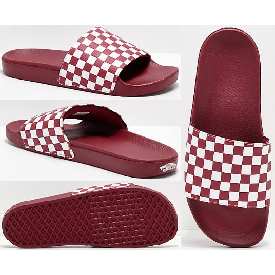 vans sandals red