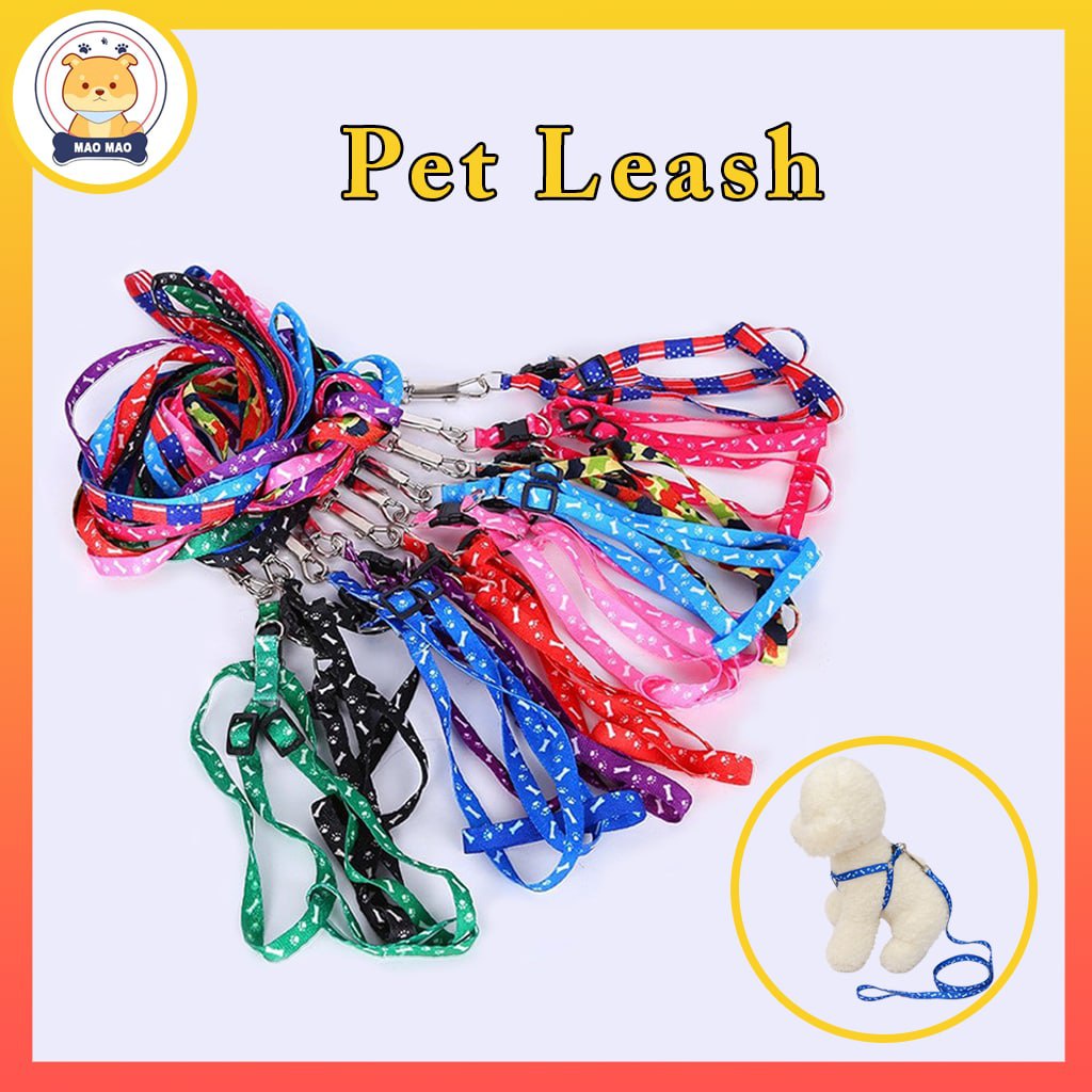 Printed Pet Leash Small Puppy Kitten Rope Adjustable Chest Strap Nylon Dog Harness #1