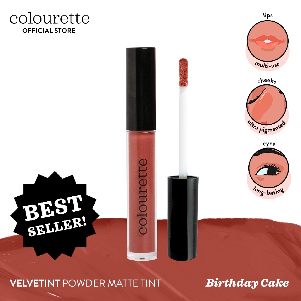 Colourette Velvetint in Birthday Cake [Long-Lasting Velvet Powder Matte ...