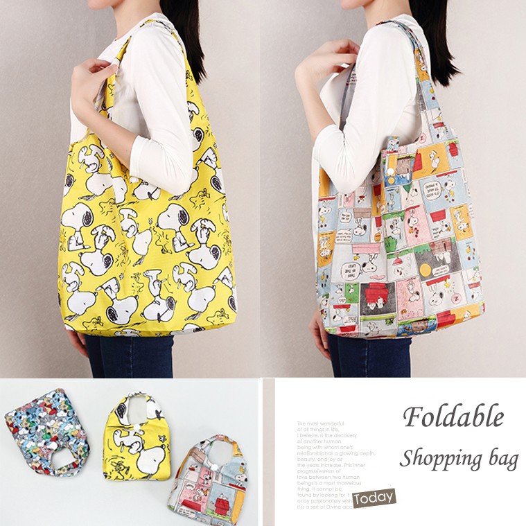 snoopy reusable shopping bag