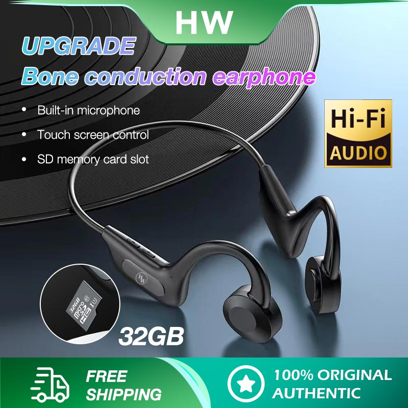 HW chichic novelty HBL13 black Bone Conduction Headphones with 32G sd